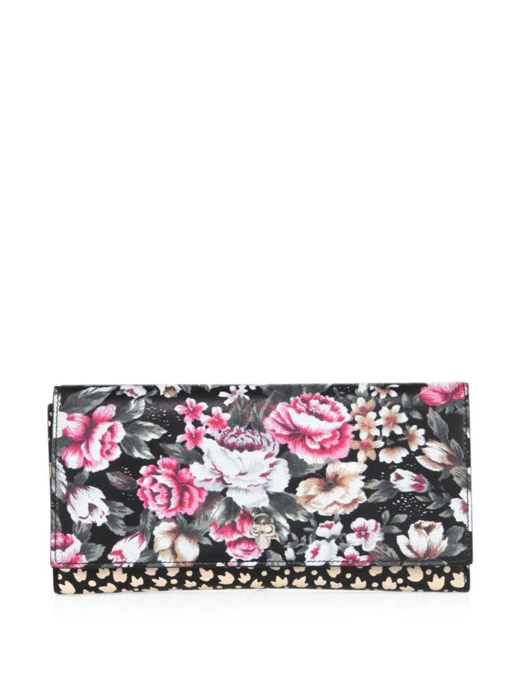 商品Alexander McQueen|Floral-Print Leather Travel Wallet,价格¥5212,第1张图片