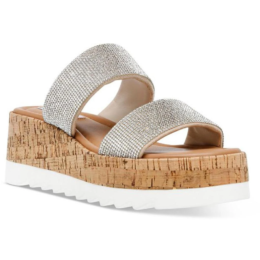 商品Steve Madden|Steve Madden Womens Defuse-R Rhinestone Summer Slide Sandals,价格¥676,第1张图片