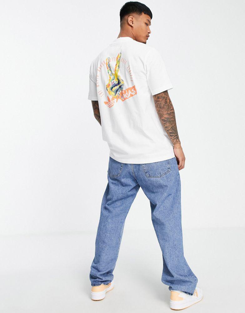 商品Adidas|adidas Originals short sleeve t-shirt in white,价格¥266,第5张图片详细描述