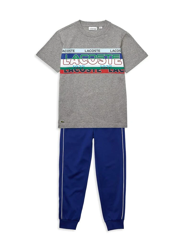 商品Lacoste|Little Boy's & Boy's Logo-Print Crewneck T-Shirt,价格¥210,第2张图片详细描述
