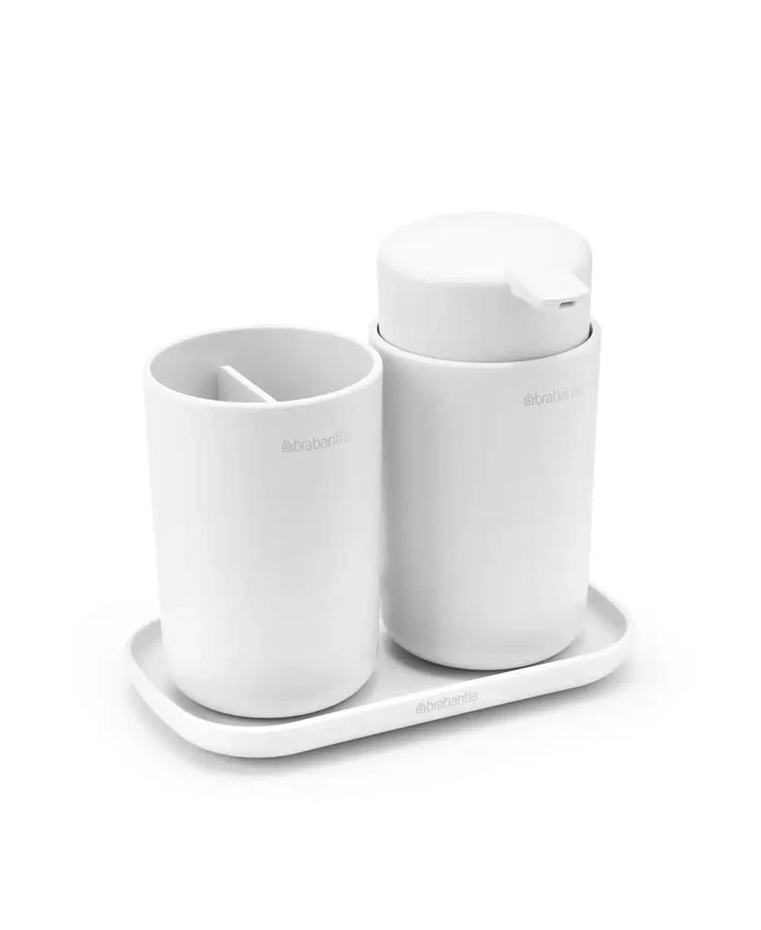 商品Brabantia|Renew Bathroom Accessory Set of  3 - Soap Dispenser, Toothbrush Holder and Tray,价格¥314,第2张图片详细描述