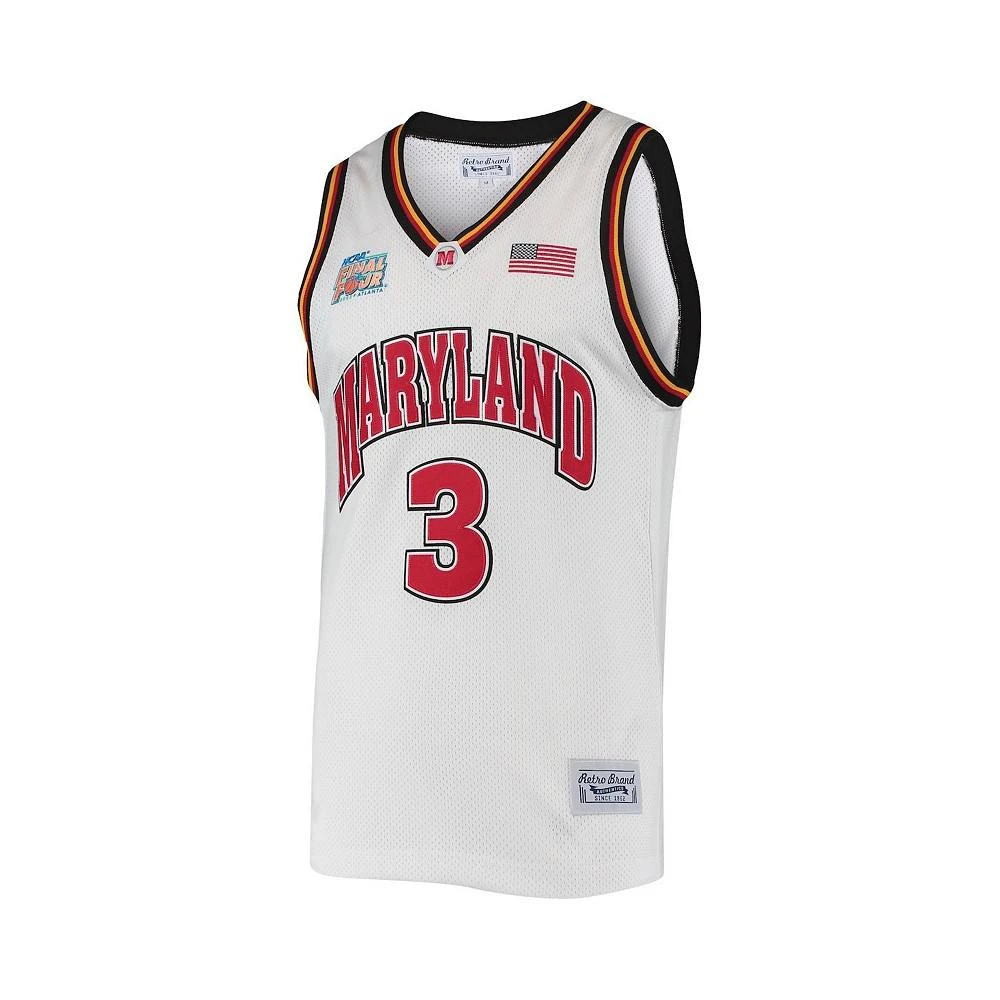 商品The Original Retro Brand|Men's Juan Dixon White Maryland Terrapins 2002 NCAA Men's Basketball Tournament March Madness Final Four Commemorative Classic Jersey,价格¥846,第3张图片详细描述