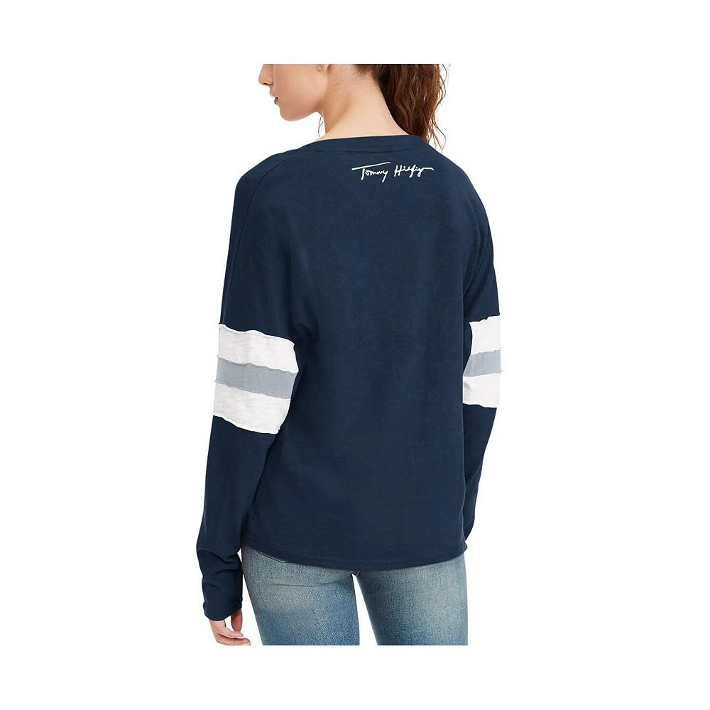 商品Tommy Hilfiger|Women's Navy Dallas Cowboys Justine Long Sleeve Tunic T-shirt,价格¥413,第3张图片详细描述