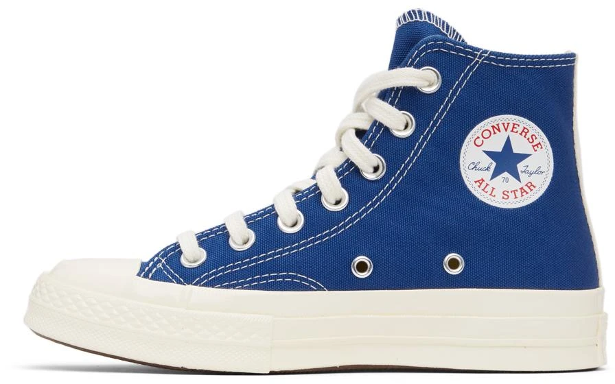 商品Comme des Garcons|Blue Converse Edition Half Heart Chuck 70 High Sneakers,价格¥1195,第3张图片详细描述