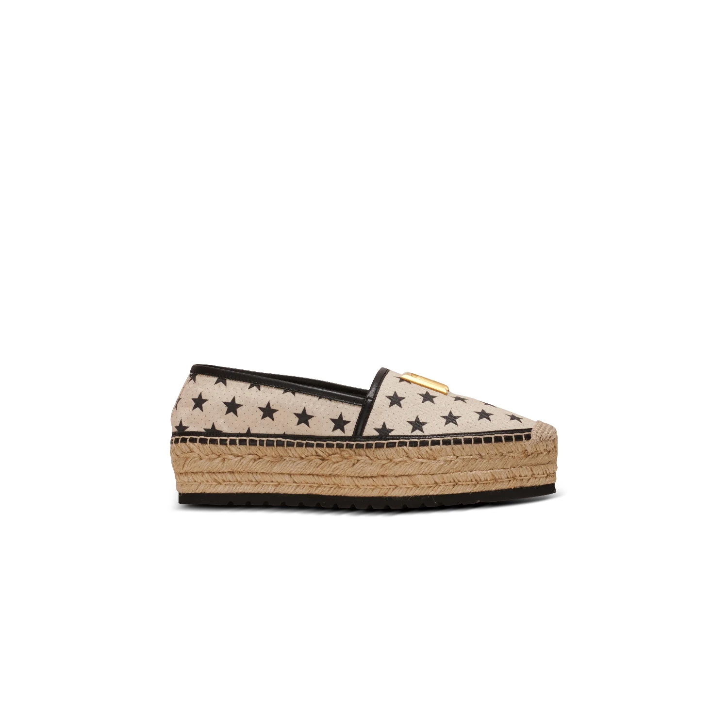 商品Balmain|【预售】 巴尔曼 24秋冬 女士 厚底鞋 ESPADRILLES ALEX IMPRIMÉ ÉTOILES CN1UG866TEPCEJW,价格¥5886,第1张图片