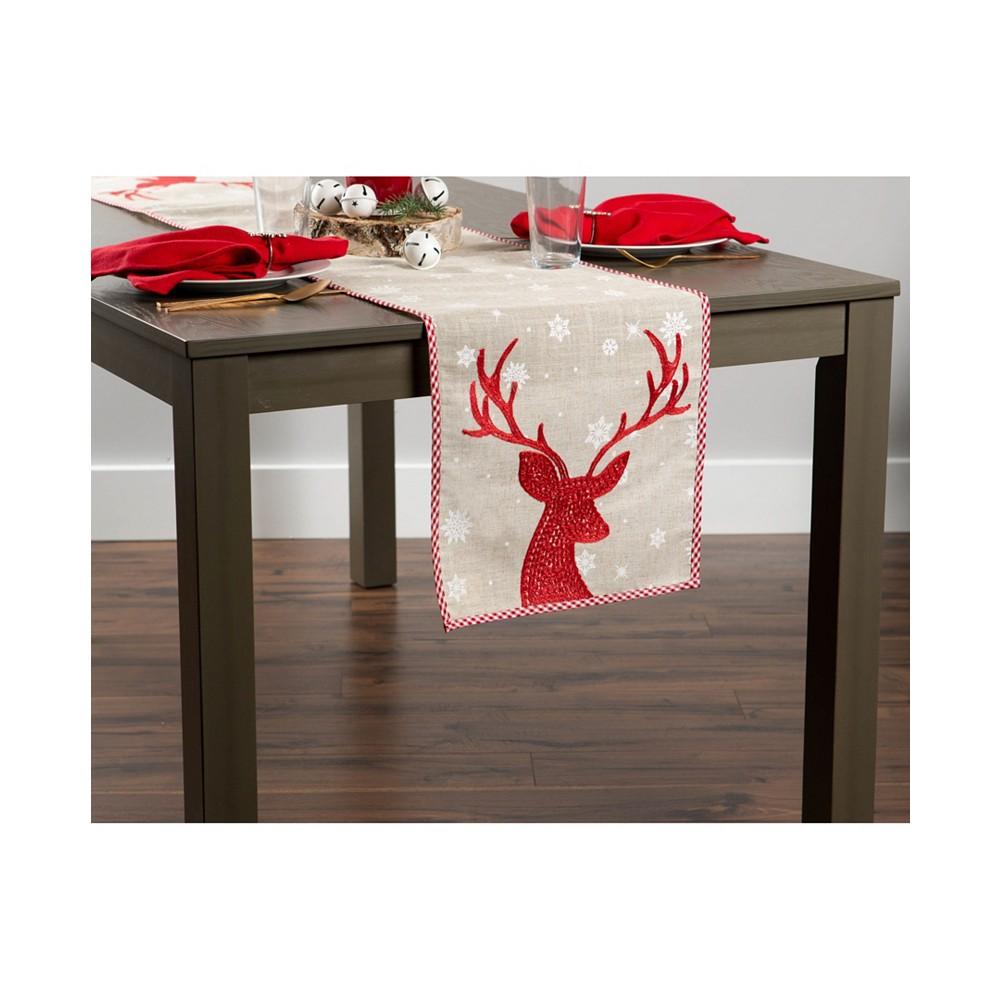 Reindeer Embroidered Table Runner商品第4张图片规格展示