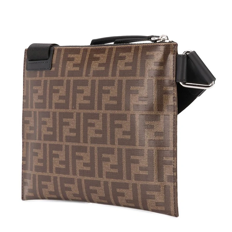 Fendi 芬迪 男士棕色牛皮复古logo印花手拿包 7VA437-A5K4-F14TW 商品