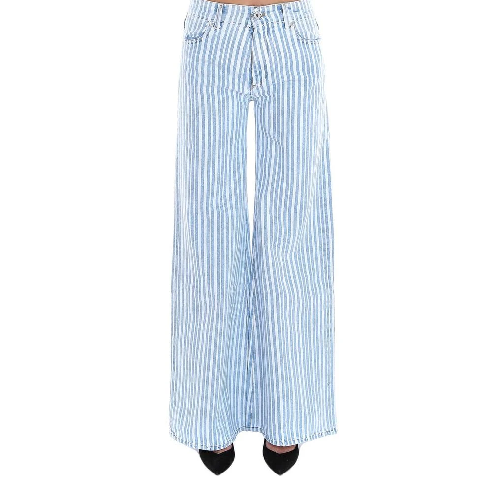 商品Off-White|Off-White Striped Wide Leg Jeans,价格¥1305,第1张图片