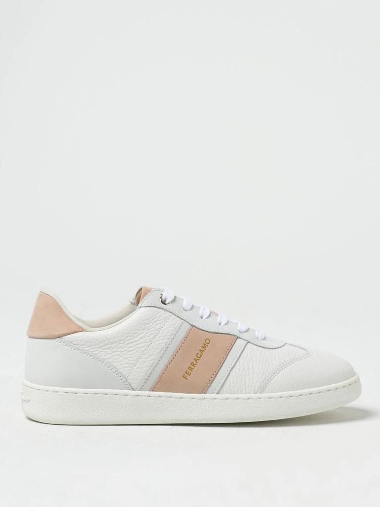 商品Salvatore Ferragamo|Ferragamo leather sneakers with logo,价格¥5573,第1张图片