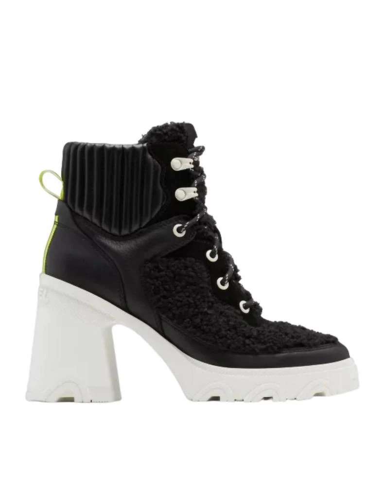 商品SOREL|Brex Heel Cozy Boots In Black, Sea Salt,价格¥948,第1张图片