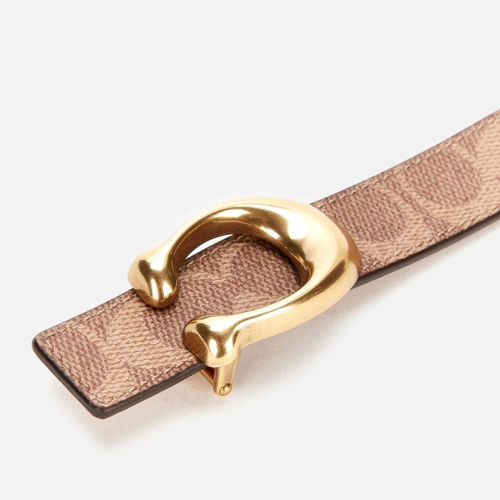 商品Coach|Coach Women's 25mm Sculpted C Coated Canvas Reversible Belt - Tan Rust,价格¥802,第3张图片详细描述