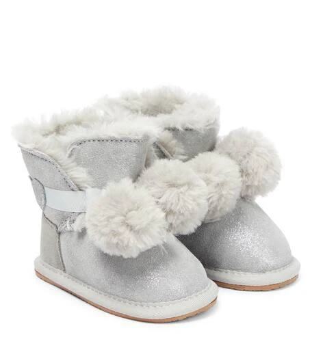 商品MONNALISA|婴幼儿 — 人造毛皮衬里绒面革靴子,价格¥868,第1张图片