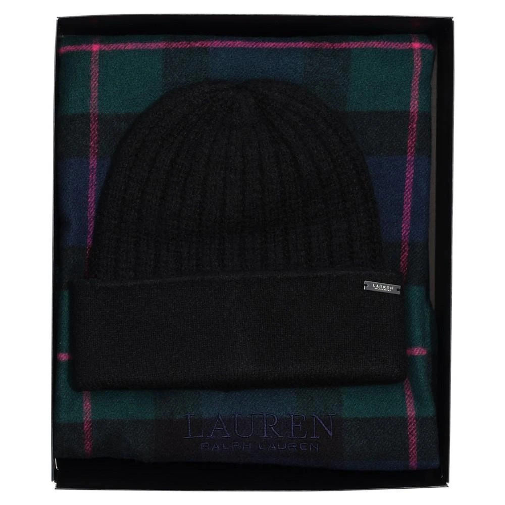 商品Ralph Lauren|Hat and Tartan Wrap Scarf Boxed Gift Set, 2 Piece,价格¥541,第2张图片详细描述