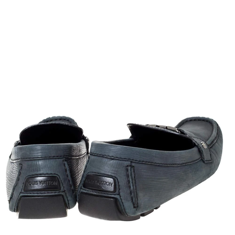 商品[二手商品] Louis Vuitton|Louis Vuitton Grey Nubuck Leather Monte Carlo Slip On Loafers Size 43,价格¥2242,第5张图片详细描述
