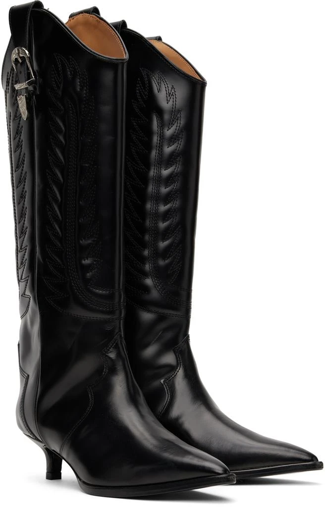 商品Toga Pulla|Black Western Tall Boots,价格¥1791,第4张图片详细描述