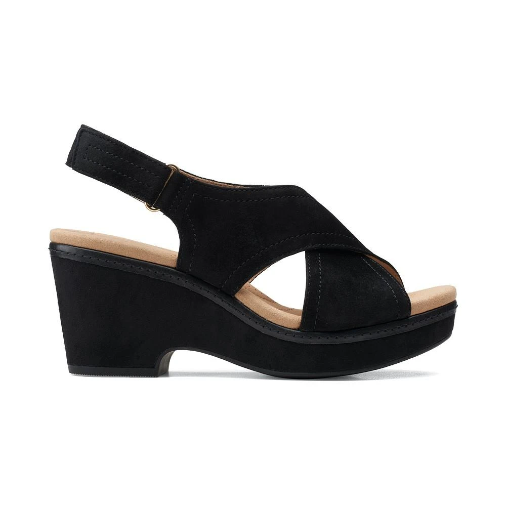 商品Clarks|Women's Giselle Cove Slingback Platform Wedge Sandals,价格¥293,第2张图片详细描述