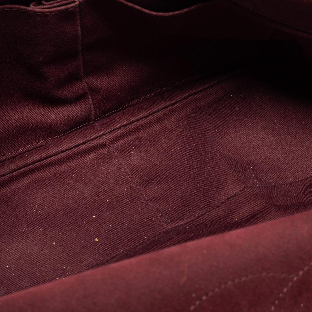 Chanel Burgundy Leather and Suede Jumbo Surpique Flap Bag商品第10张图片规格展示