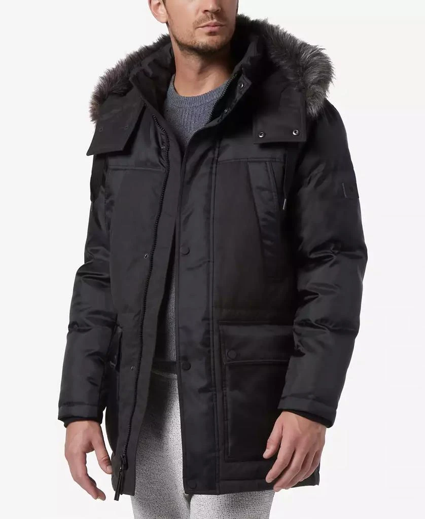 商品Marc New York by Andrew Marc|Men's Tripp Oxford Poly & Faux Wool Combo Down Parka,价格¥1092,第3张图片详细描述