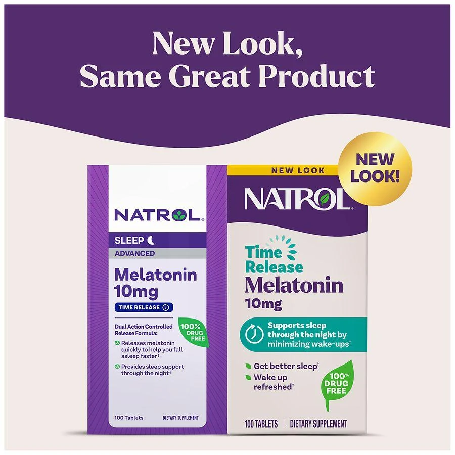 商品Natrol|Melatonin 10 mg, Time Release to Minimize Wake-Ups Unflavored,价格¥147,第3张图片详细描述