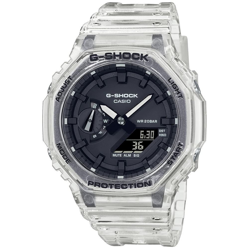 商品G-Shock|Men's Analog-Digital Clear Resin Strap Watch 45.4mm GA2100SKE-7A,价格¥826,第1张图片