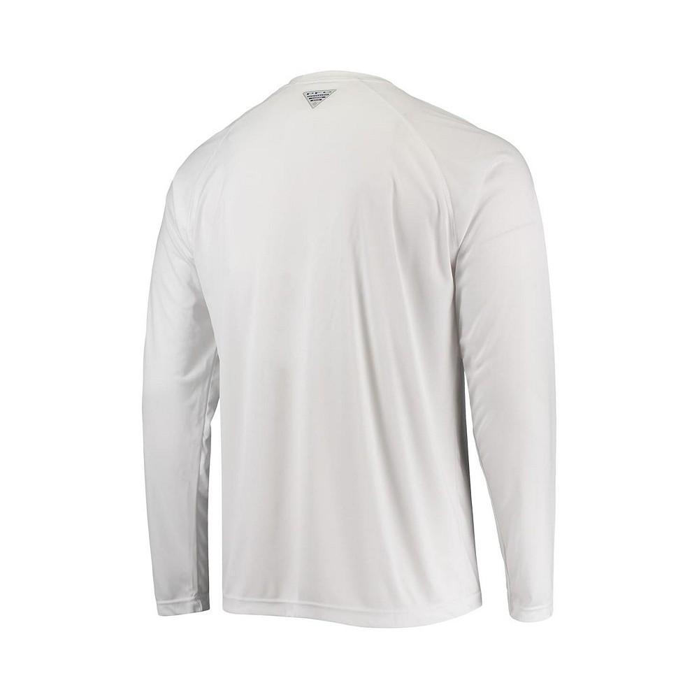 商品Columbia|Men's White New York Yankees Terminal Tackle Omni-Shade Raglan Long Sleeve T-shirt,价格¥479,第6张图片详细描述
