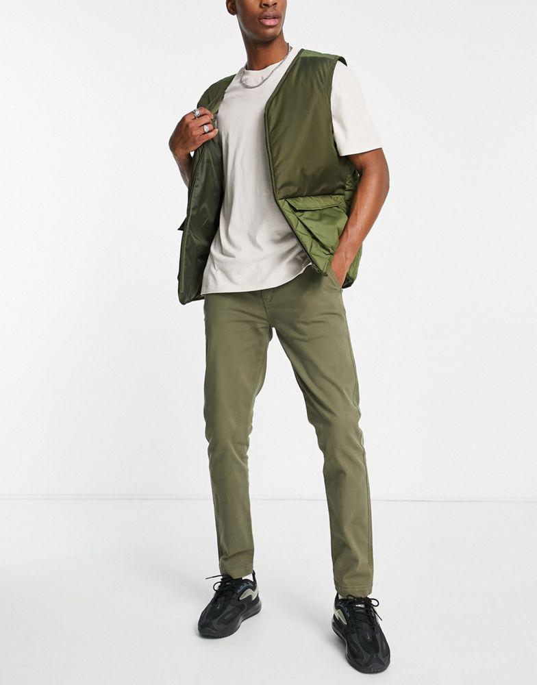 Levi's xx slim fit chino trousers in olive khaki商品第2张图片规格展示