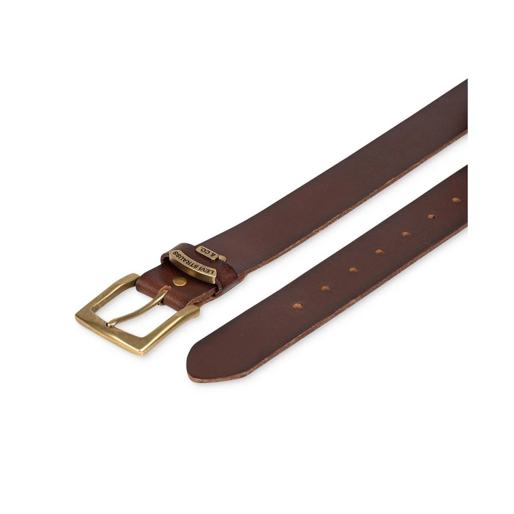 商品Levi's|Men's Gold Buckle Leather Belt,价格¥94,第4张图片详细描述