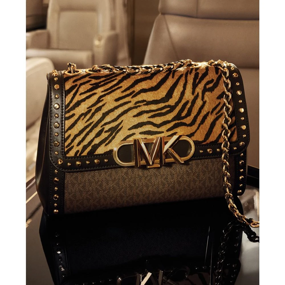 商品Michael Kors|Signature Tiger Print Calf Hair Parker Convertible Chain Shoulder Bag,价格¥2819,第1张图片