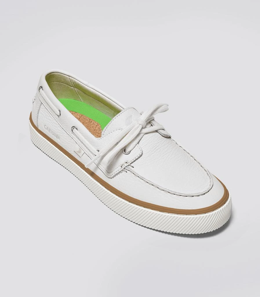 商品Cariuma|Mare Boat Shoe White Premium Leather Women,价格¥1323,第2张图片详细描述