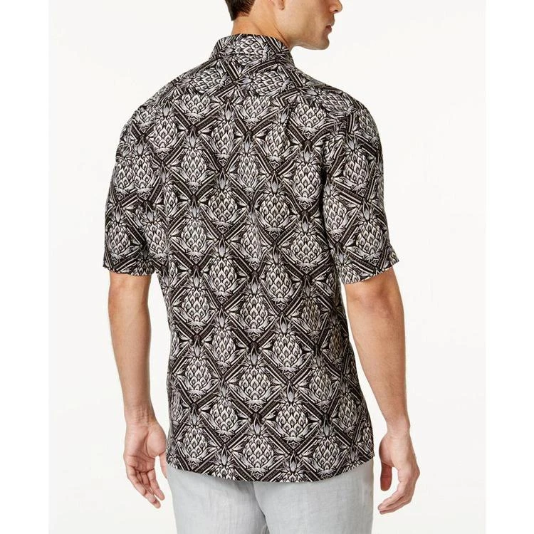 商品Tasso Elba|Men's Silk & Linen Pineapple Shirt, Created for Macy's,价格¥67,第3张图片详细描述