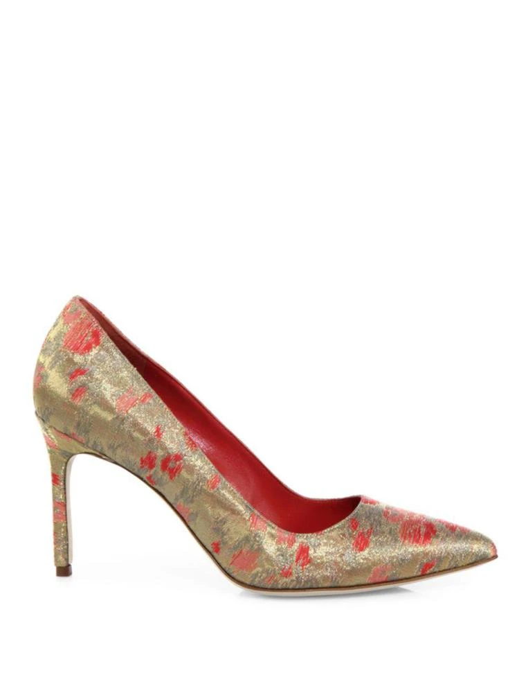 商品Manolo Blahnik|BB 90 Metallic Point Toe Pumps,价格¥2085,第5张图片详细描述