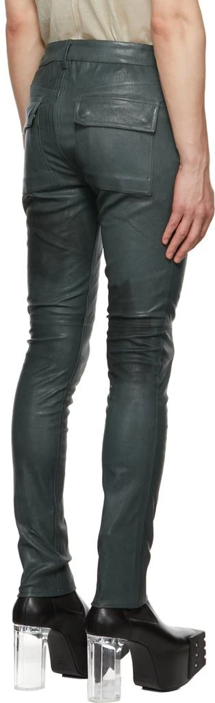 商品Rick Owens|Green Tyrone Leather Pants,价格¥9285,第3张图片详细描述