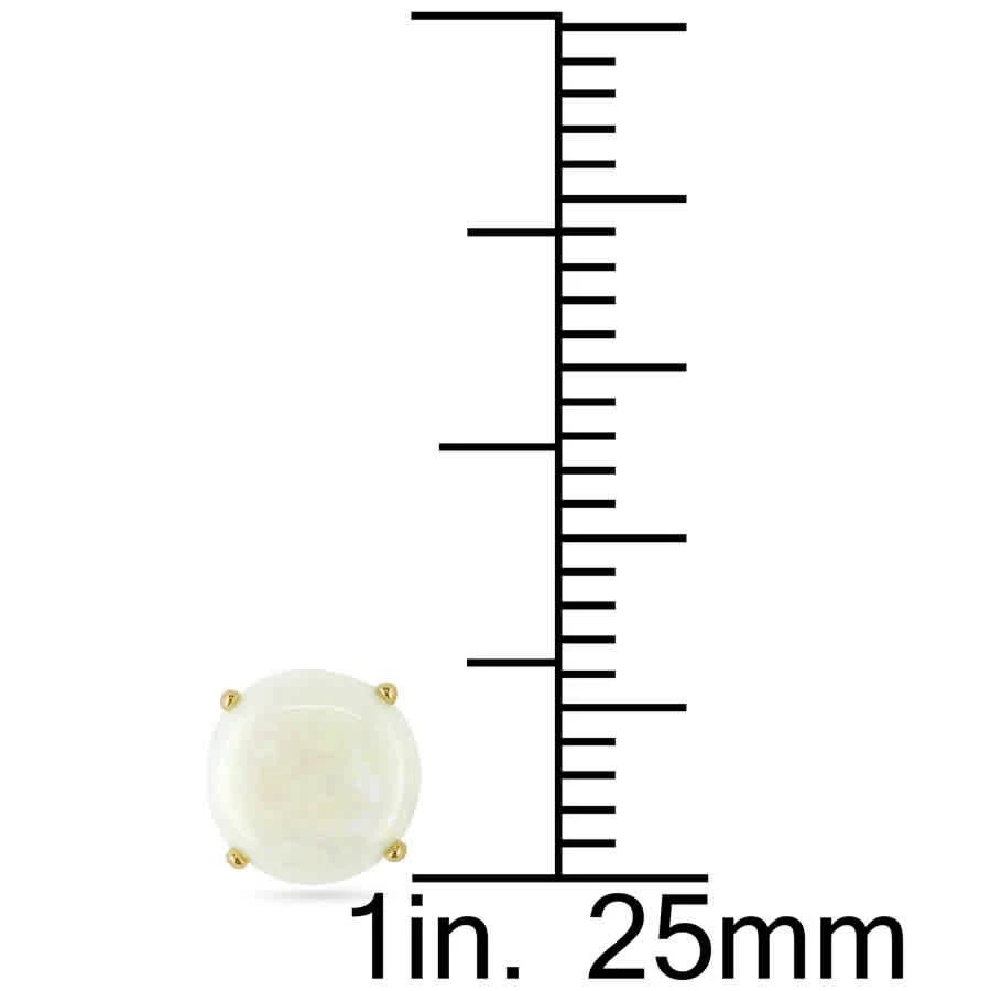 商品Amour|Opal Stud Earrings In 10K Yellow Gold,价格¥646,第2张图片详细描述