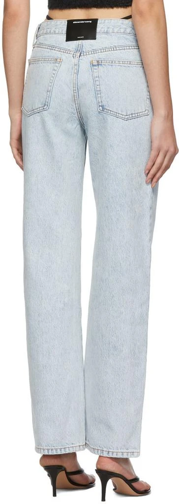 商品Alexander Wang|Blue Diamante Logo Strap Layer Jeans,价格¥3155,第3张图片详细描述