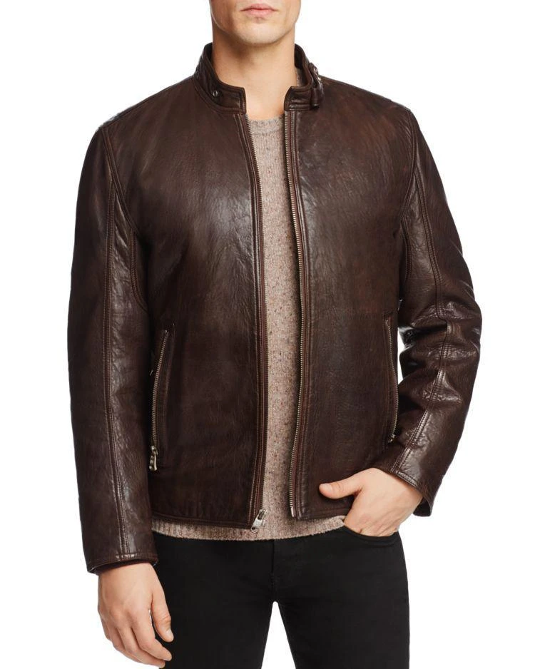 商品Andrew Marc|Leather Jacket Lined with Faux Shearling - 100% Exclusive,价格¥4209,第1张图片