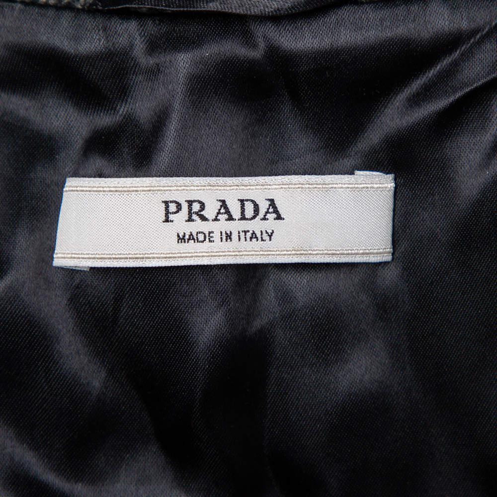 Prada Black Wool & Cashmere Mid Length Coat M商品第5张图片规格展示