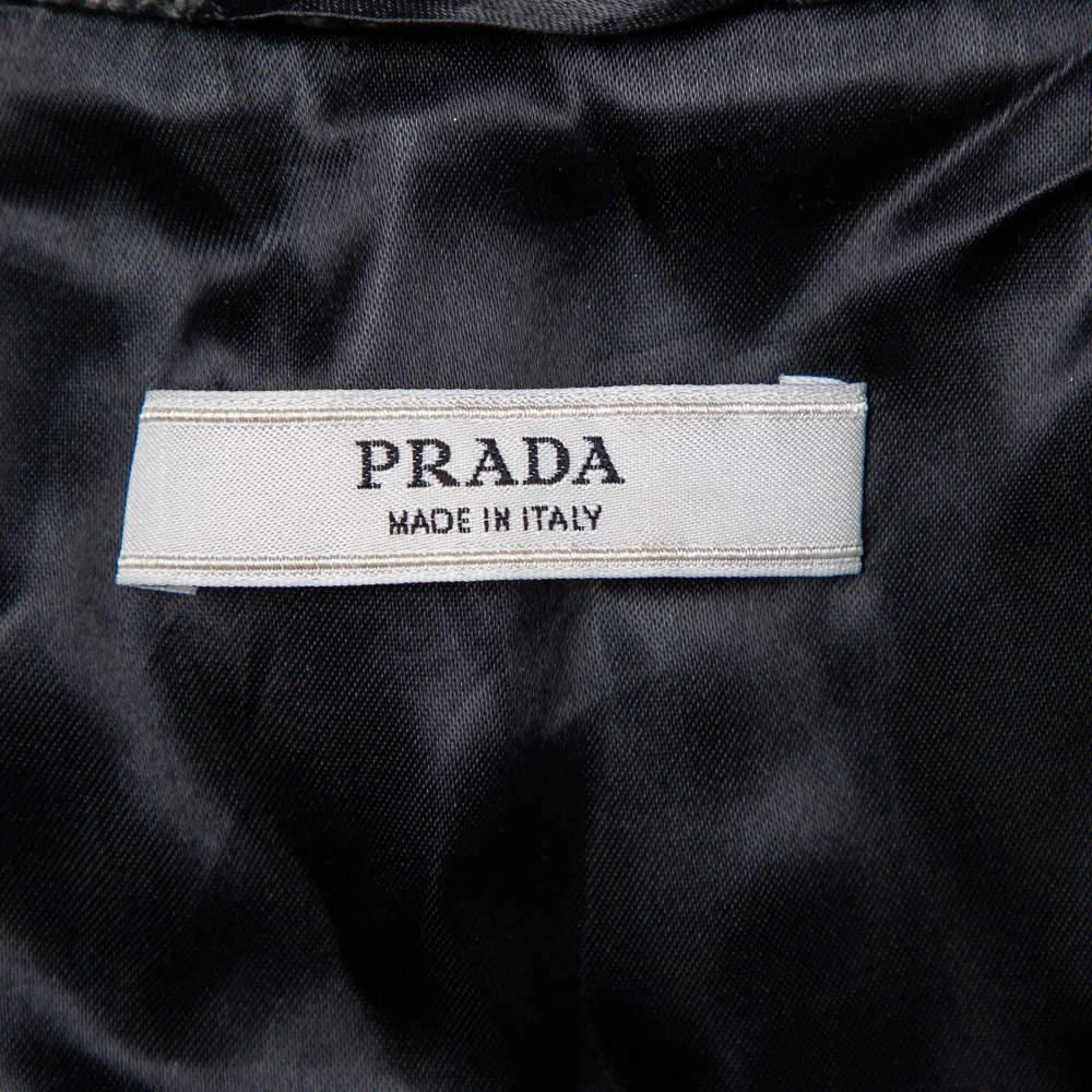 商品[二手商品] Prada|Prada Black Wool & Cashmere Mid Length Coat M,价格¥990,第5张图片详细描述