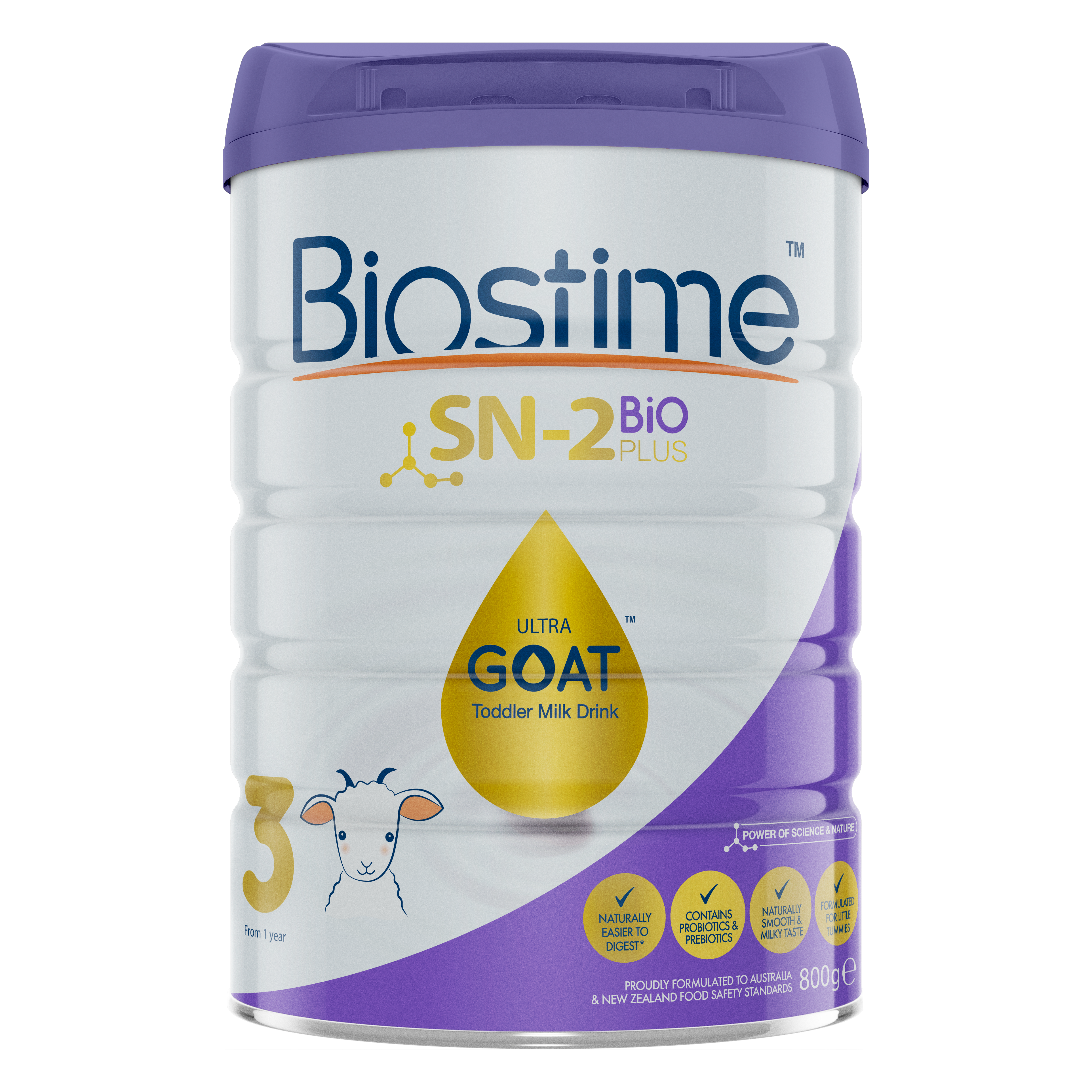澳版Biostime合生元 婴幼儿羊奶粉 3段 800g/罐（澳洲直邮发货）商品第1张图片规格展示