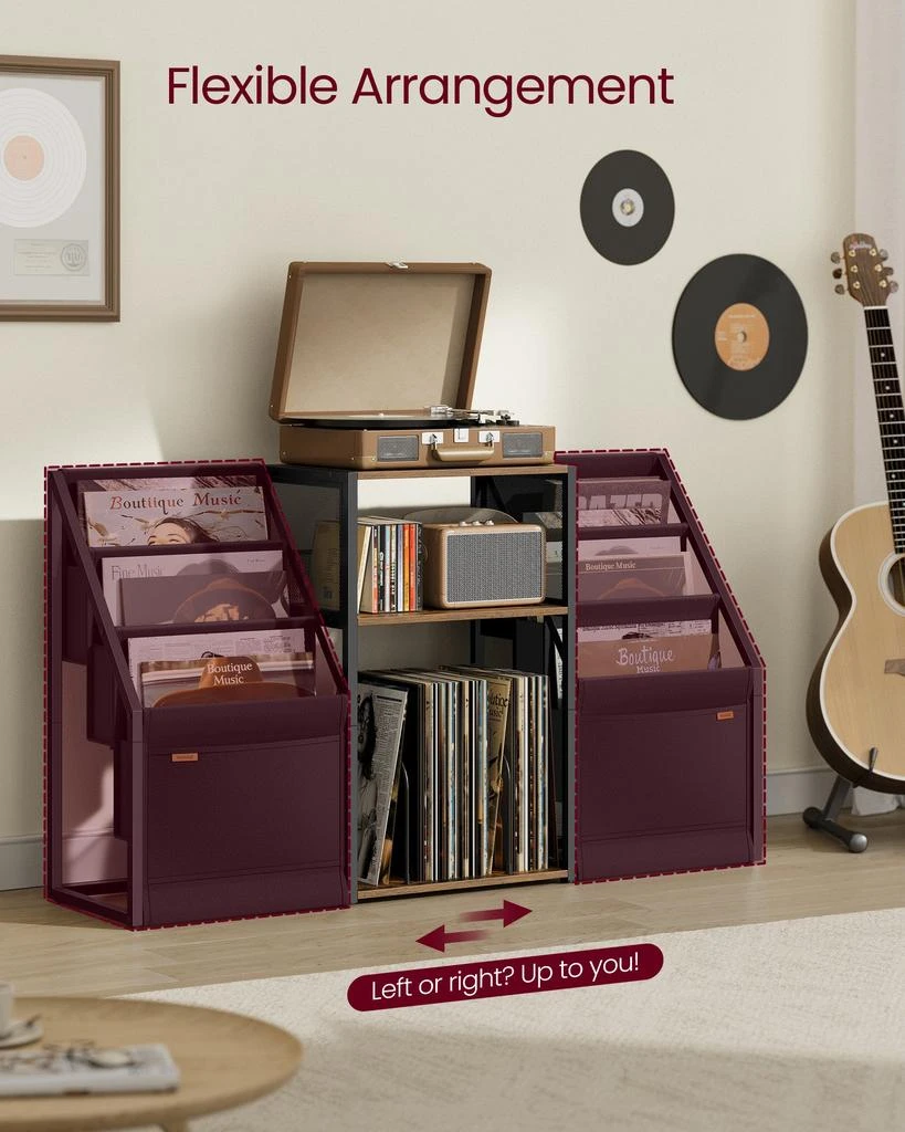 3-Tier Record Player Stand for 140 Albums 商品