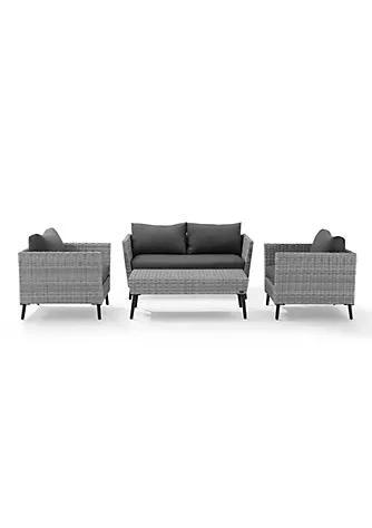 商品Crosley Furniture|Furniture Crosley Furniture Ko70200gy Cl Richland 4 Piece Outdoor Wicker Conversation Set   Gray,价格¥12546,第1张图片
