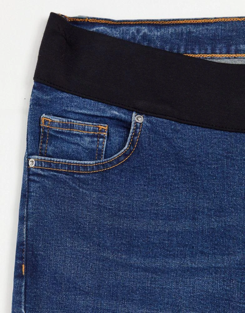 商品Topshop|Topshop Maternity under bump Jamie jeans in indigo,价格¥225,第3张图片详细描述