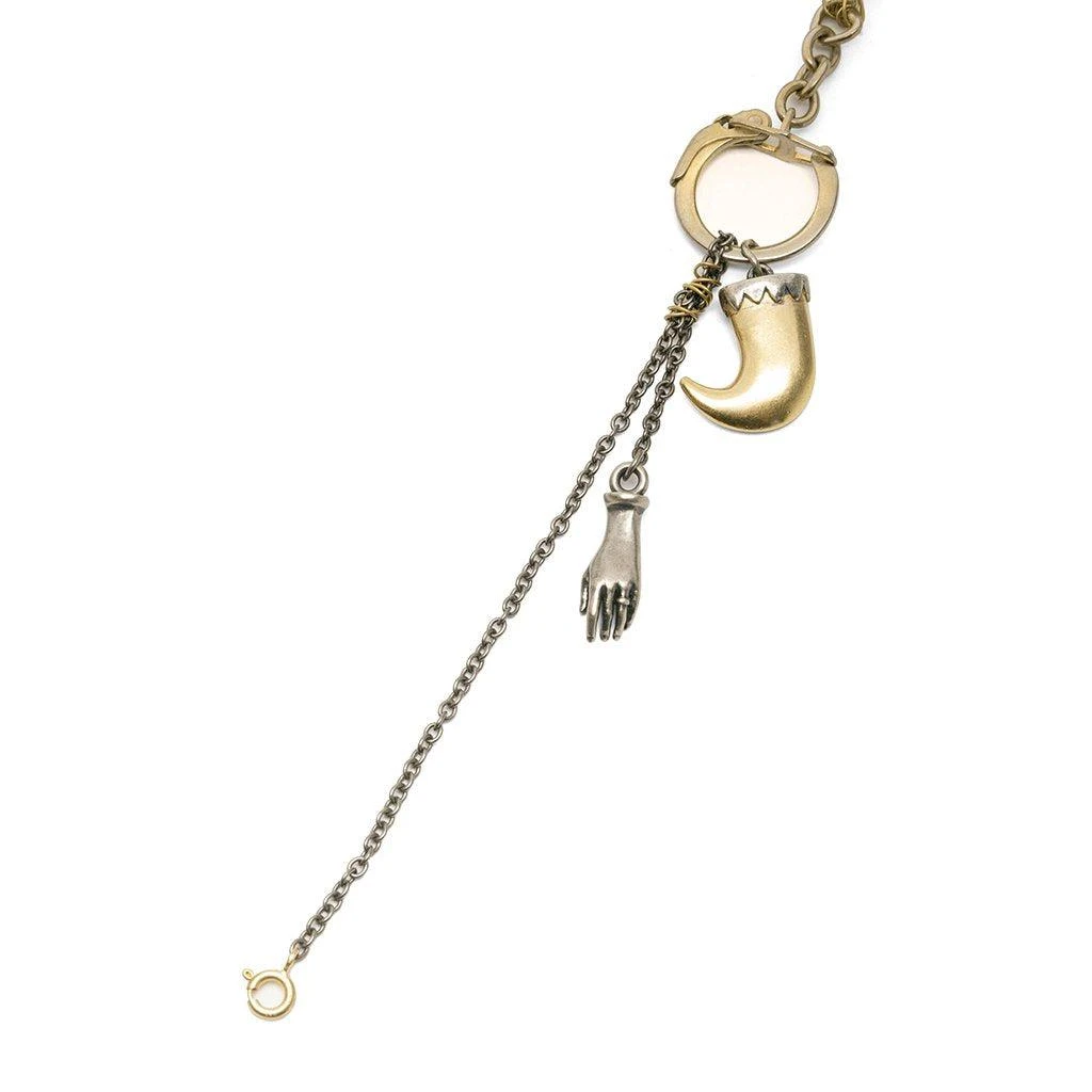 商品MAISON MARGIELA|Maison Margiela Hand & Crest Necklace - Yellow Gold Plated,价格¥3935,第2张图片详细描述