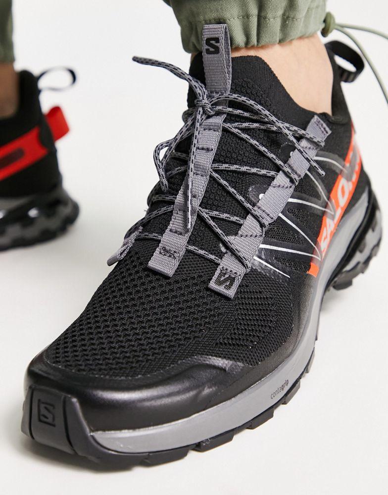 Salomon Unisex XA Cover trainers in black/red商品第3张图片规格展示