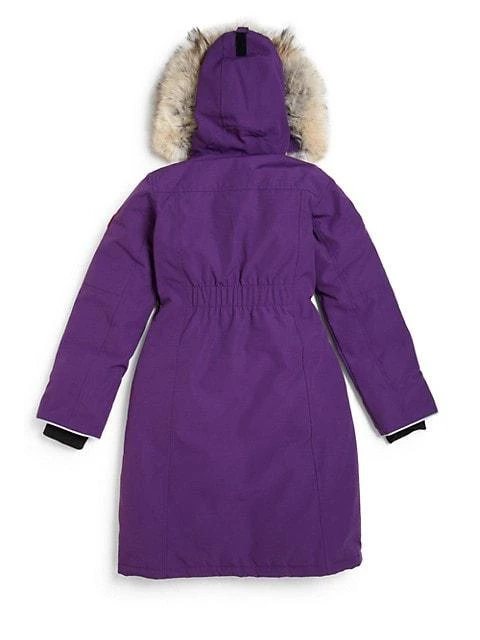 商品Canada Goose|Kid's Brittania Coyote Fur-Trim Down Parka,价格¥6443,第3张图片详细描述