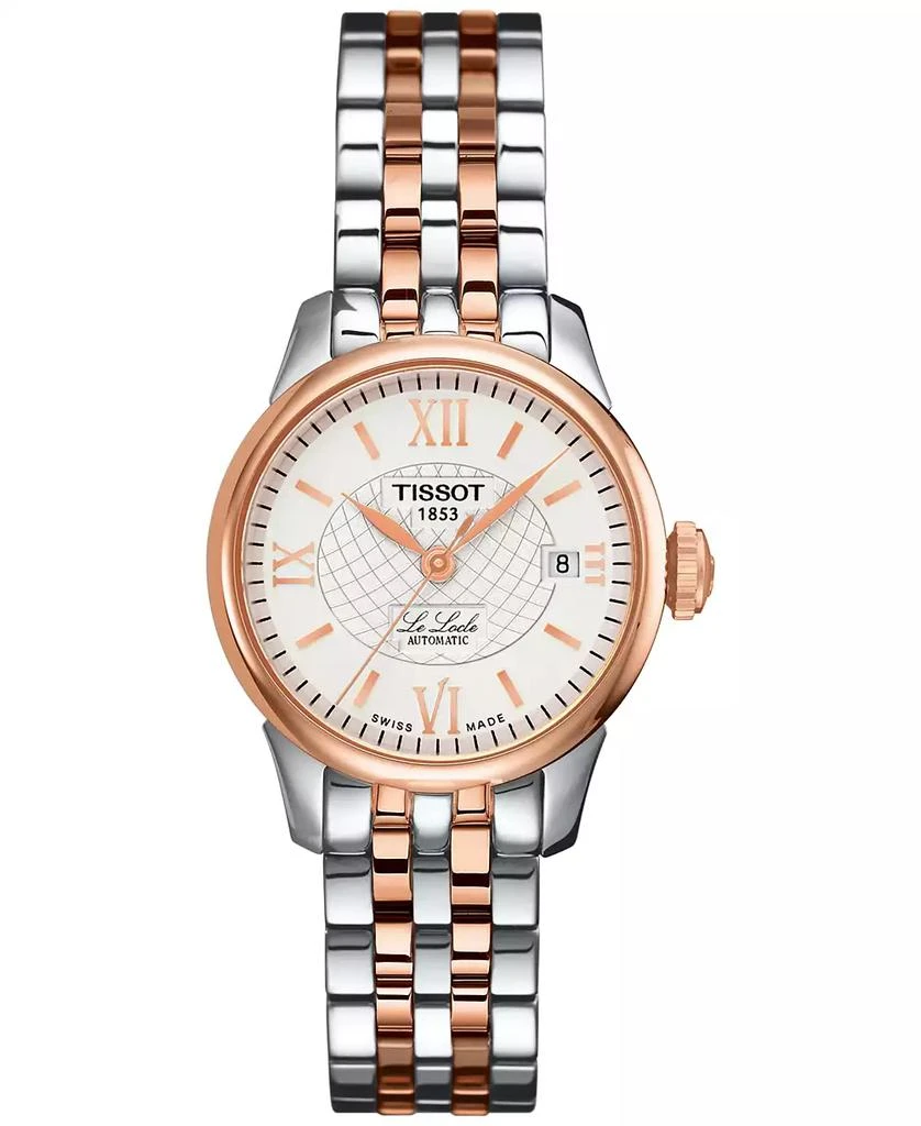 商品Tissot|Women's Swiss Le Locle Automatic Two-Tone Stainless Steel Bracelet Watch 25mm,价格¥5665,第1张图片