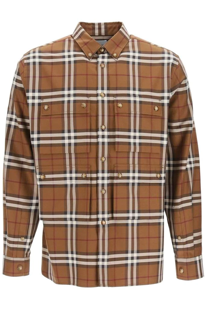 商品Burberry|MULTIPLE POCKET TARTAN SHIRT,价格¥3830,第1张图片