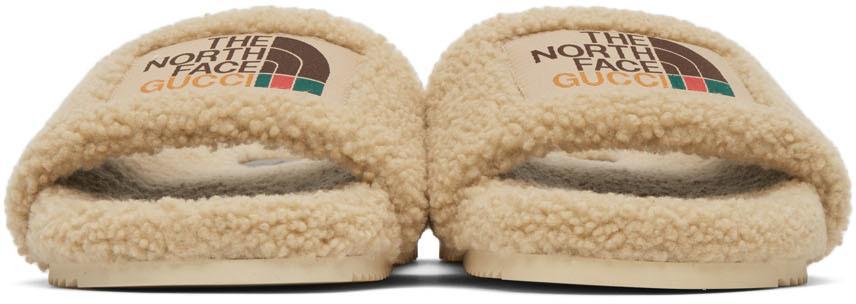 商品Gucci|驼色 The North Face 联名 Sideline 拖鞋,价格¥8085,第4张图片详细描述