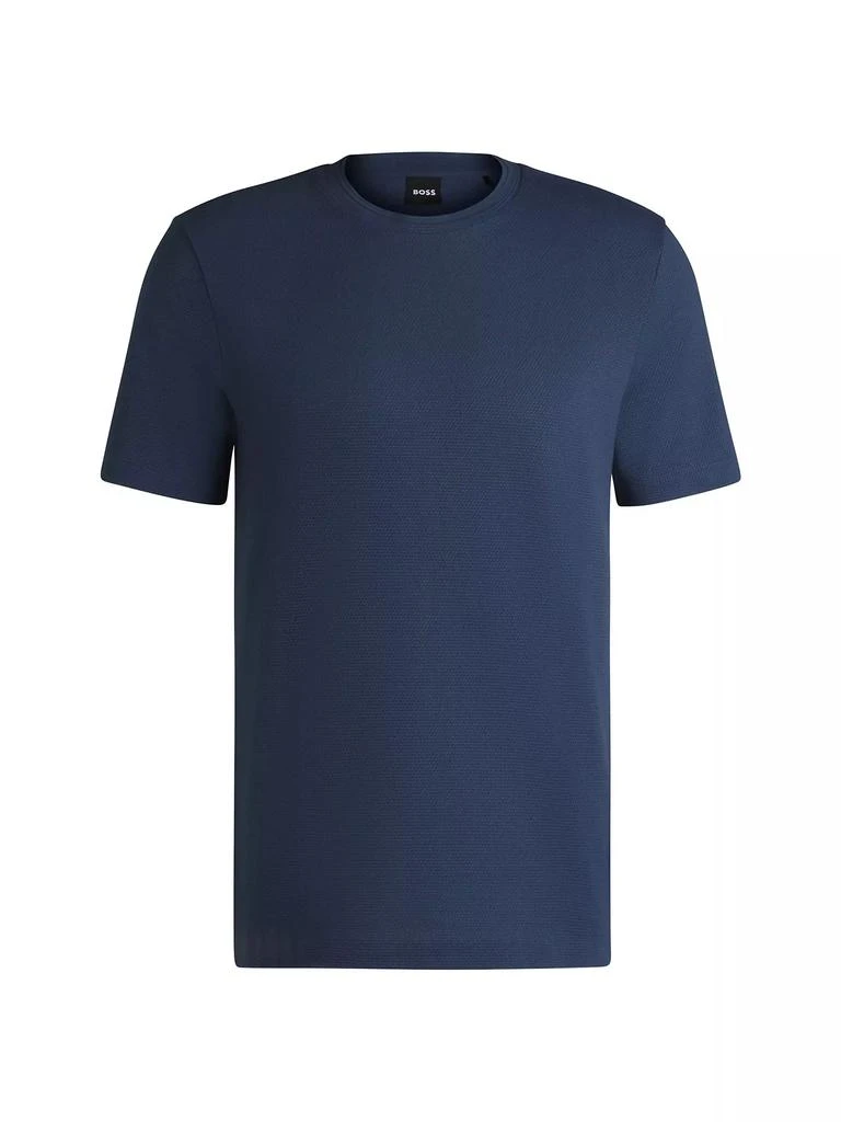 商品Hugo Boss|Cotton-Blend T-Shirt with Bubble-Jacquard Structure,价格¥738,第1张图片