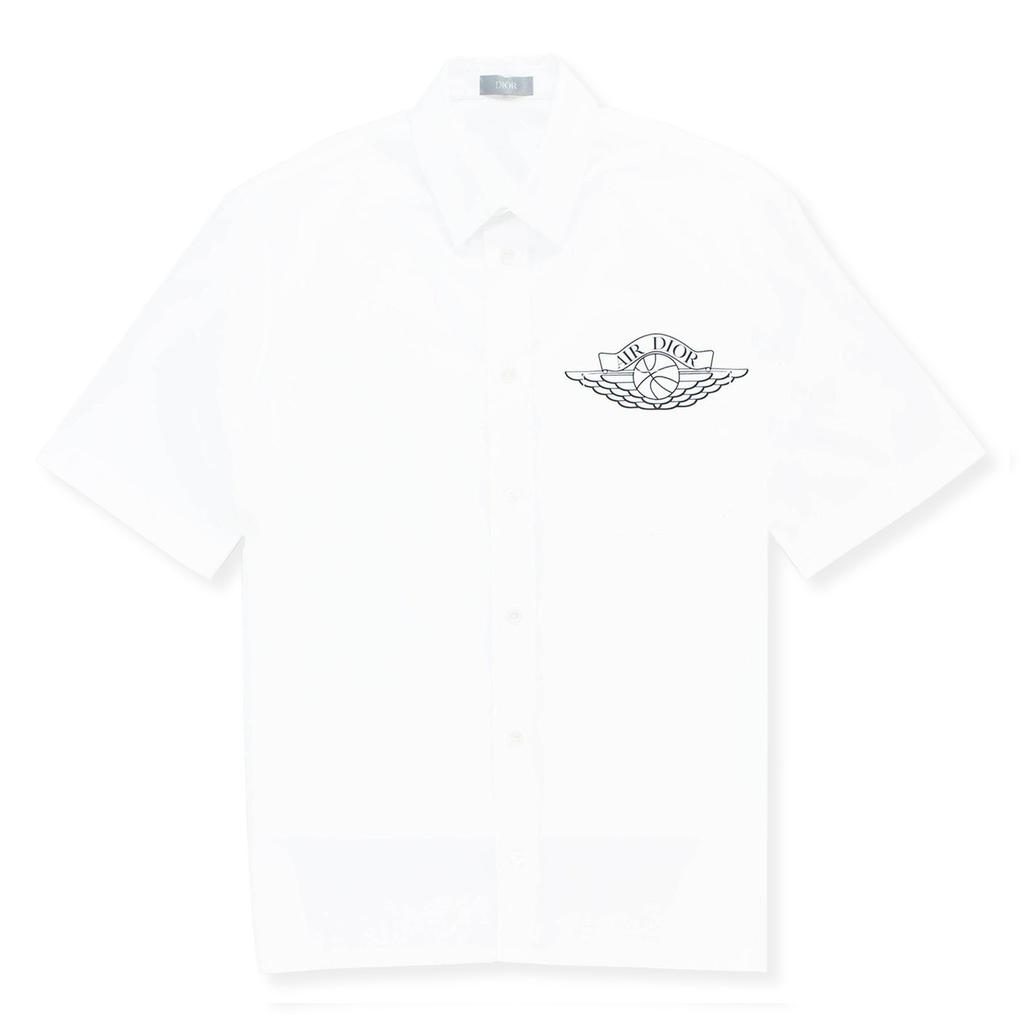 Dior x Jordan Wings Logo Short Sleeve White Shirt商品第1张图片规格展示