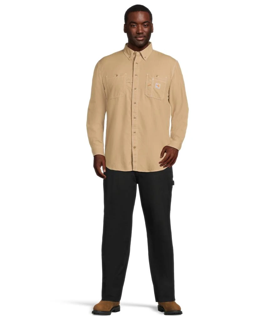 商品Carhartt|Big & Tall Flame-Resistant Force Original Fit Lightweight Long Sleeve Button Front Shirt,价格¥899,第5张图片详细描述